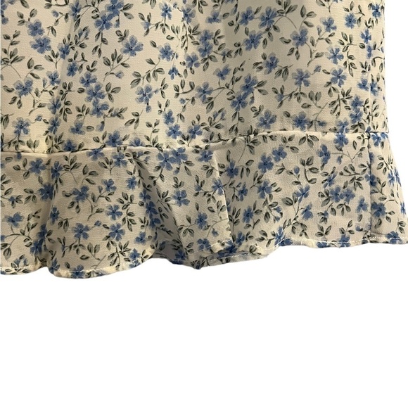 NWT Daydreamer Blue & White Floral Print Mini Skirt - Picture 2 of 6